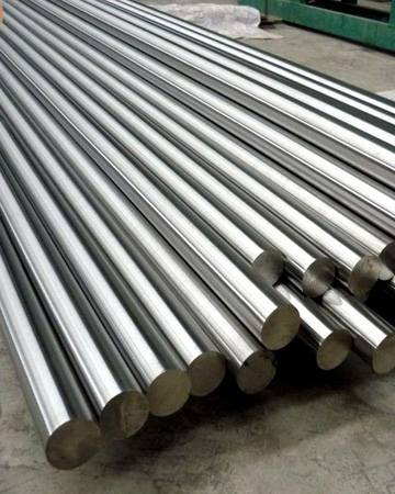 A bunch of titanium round bars