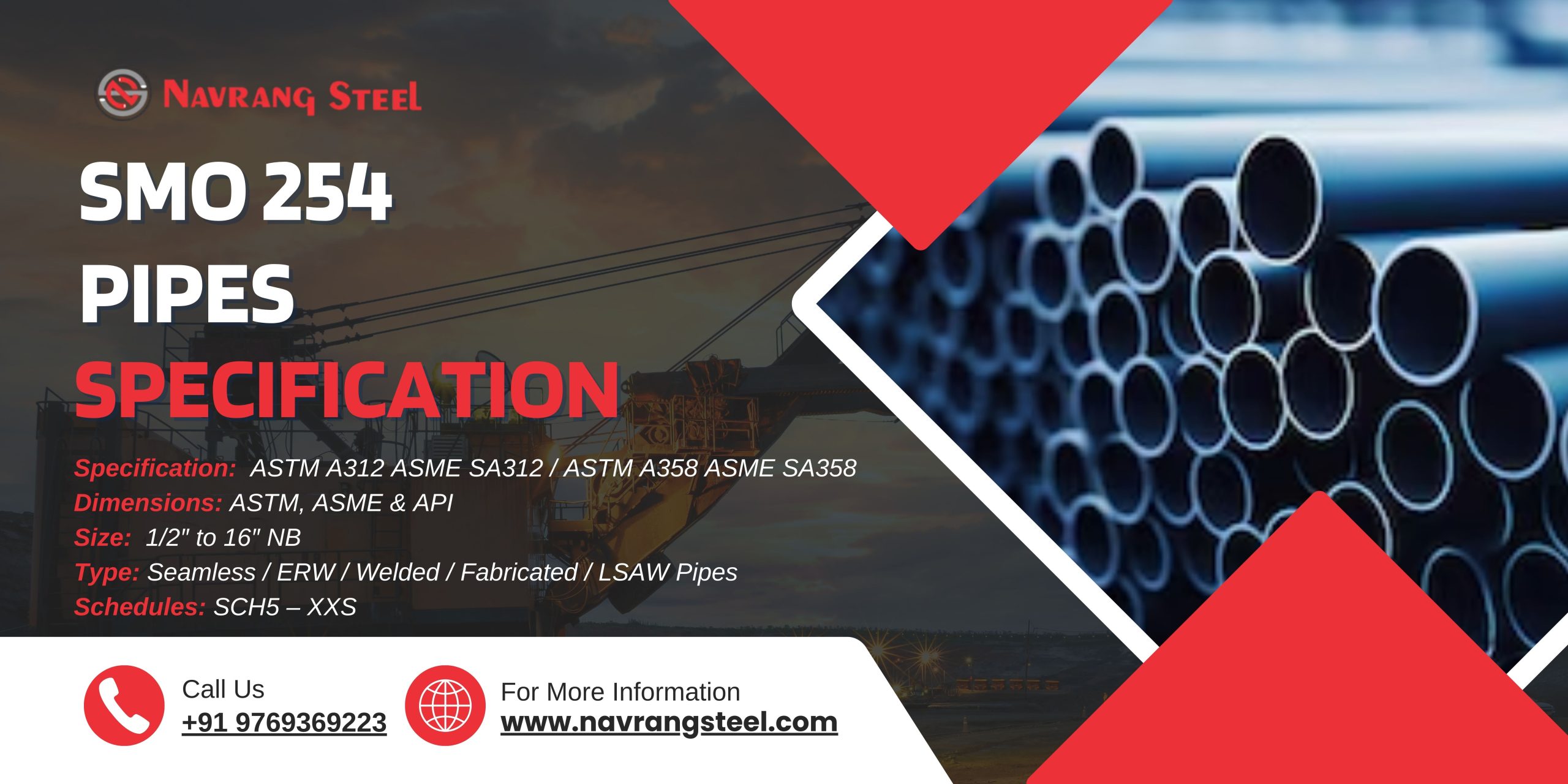 Specification of SMO 254 Pipes